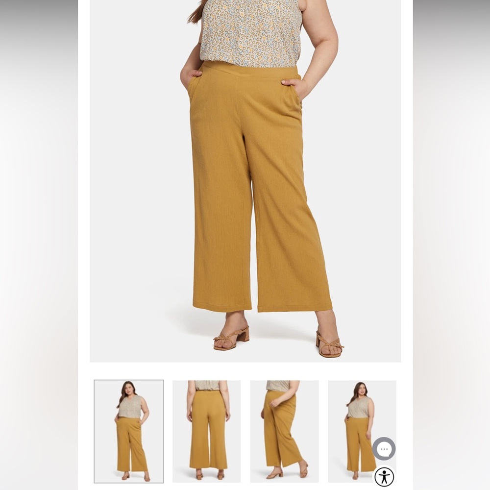 NWT! NYDJ Gauze Pull on Straight Leg Pant. Size large.
